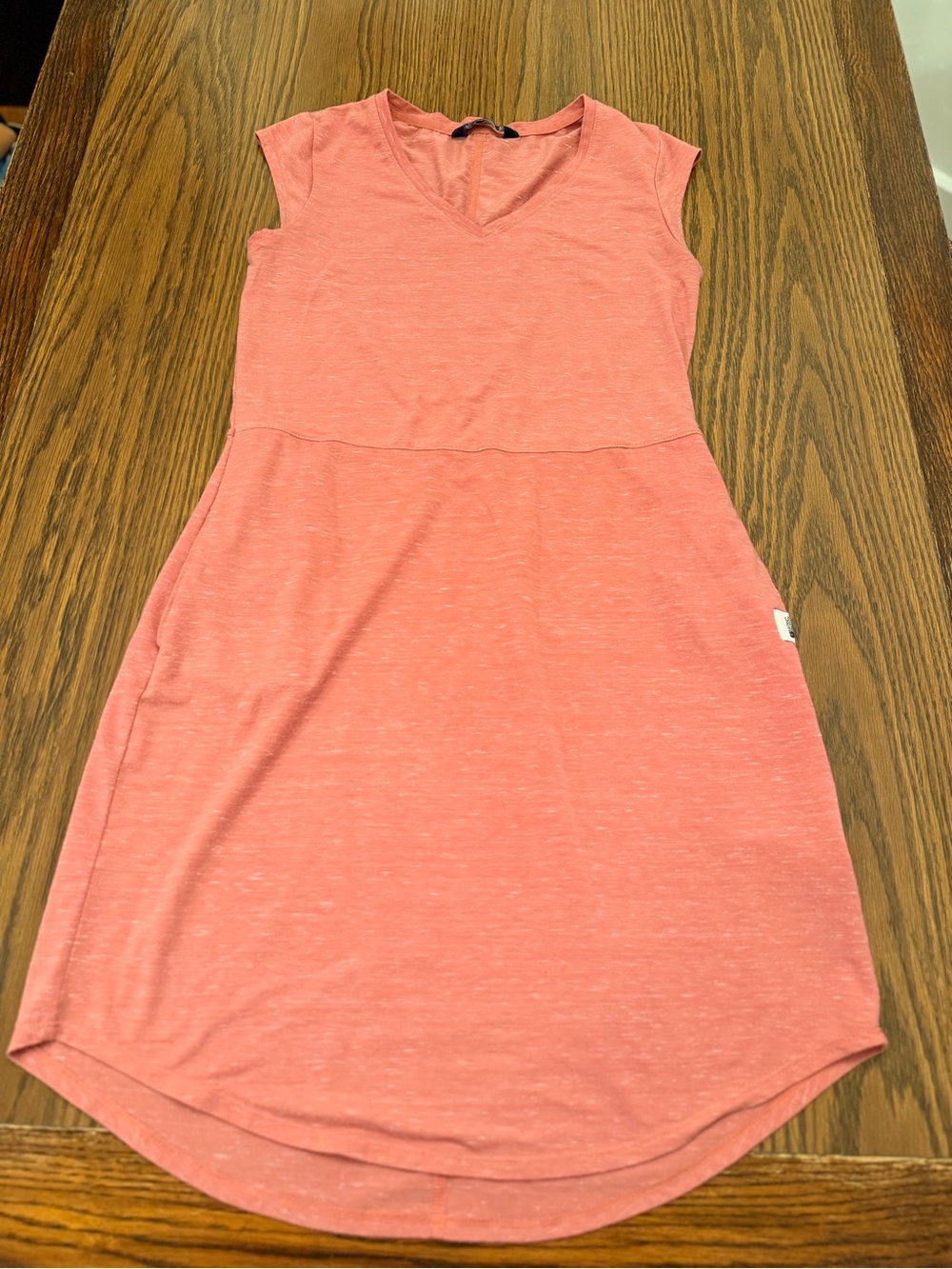 The North Face Coral Pink V-Neck High-Low Dress